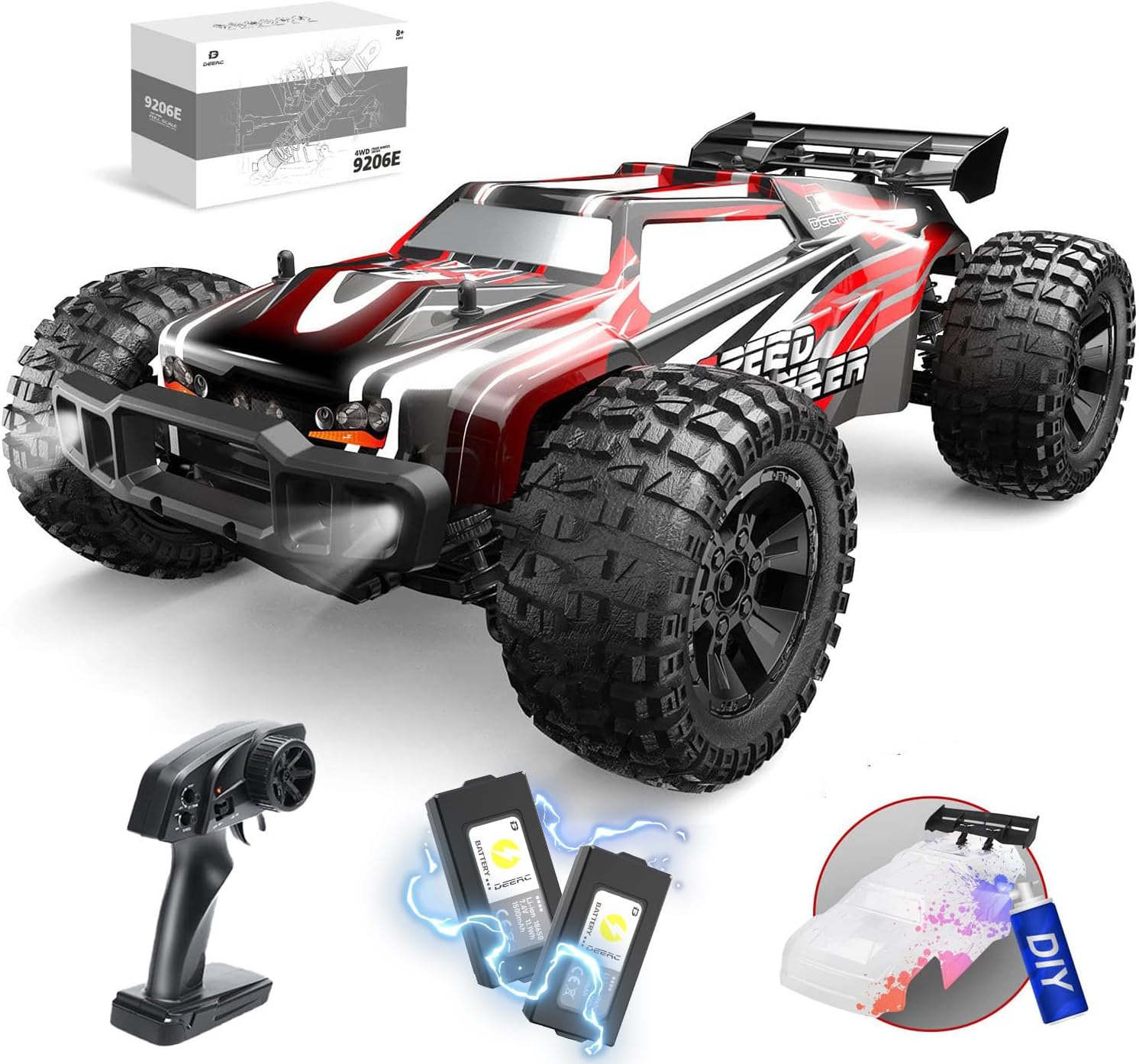 1:10 Scale Large RC Car with D - огляд і ціна Rc Hobby Grade Monster Truck