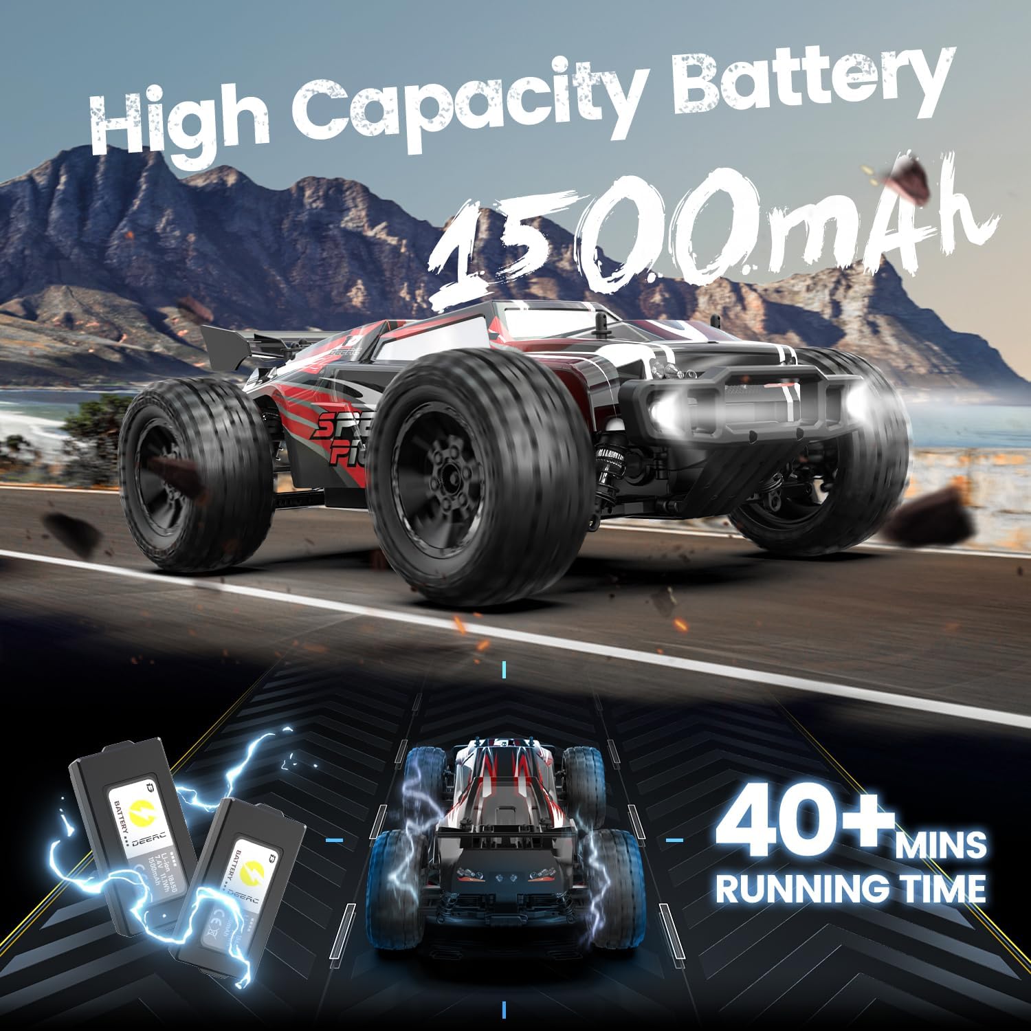 1:10 Scale Large RC Car with D - огляд і ціна Rc Hobby Grade Monster Truck